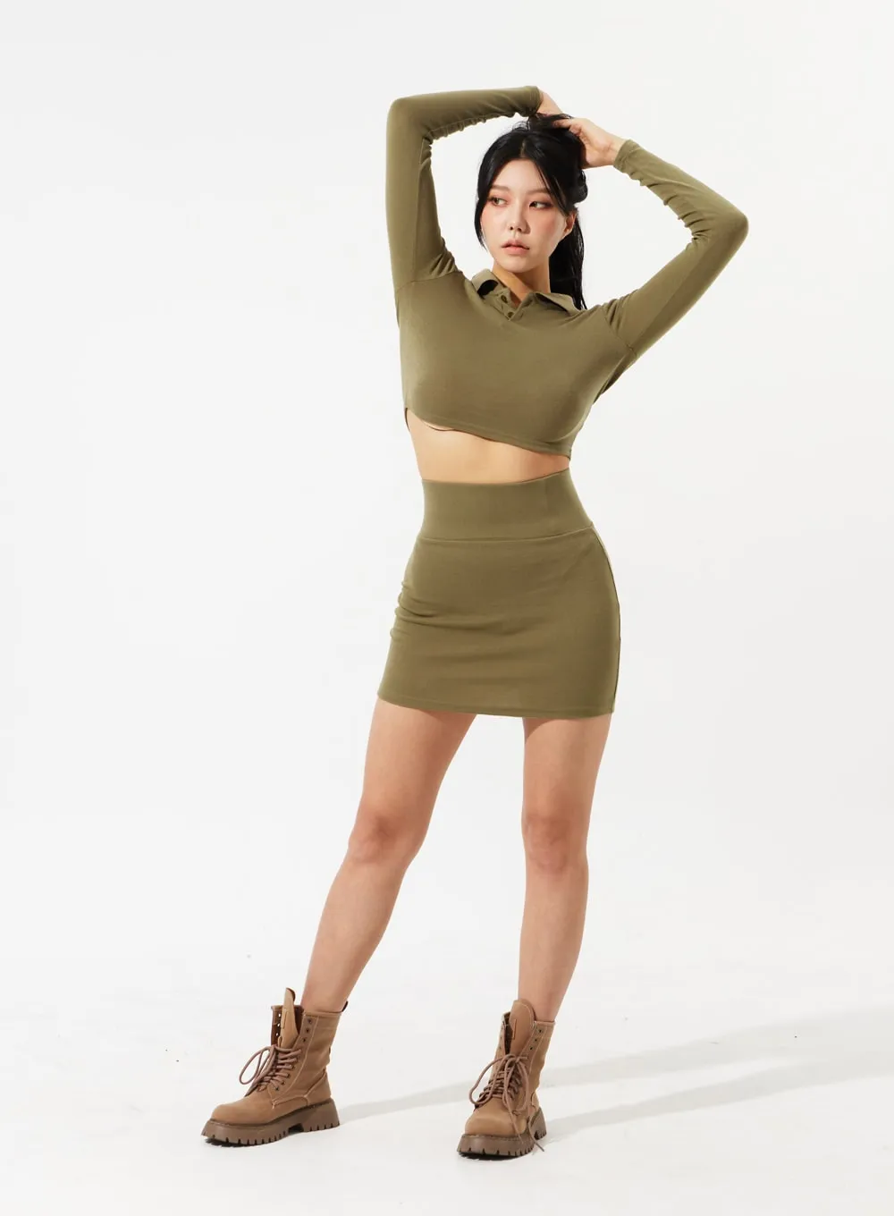 Top And Mini Skirt Set IM306