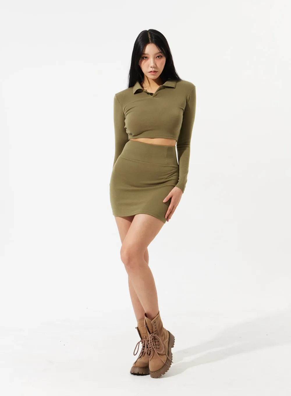 Top And Mini Skirt Set IM306