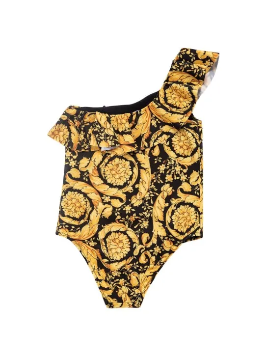Versace   Baroque print Lycra one piece swimsuit 