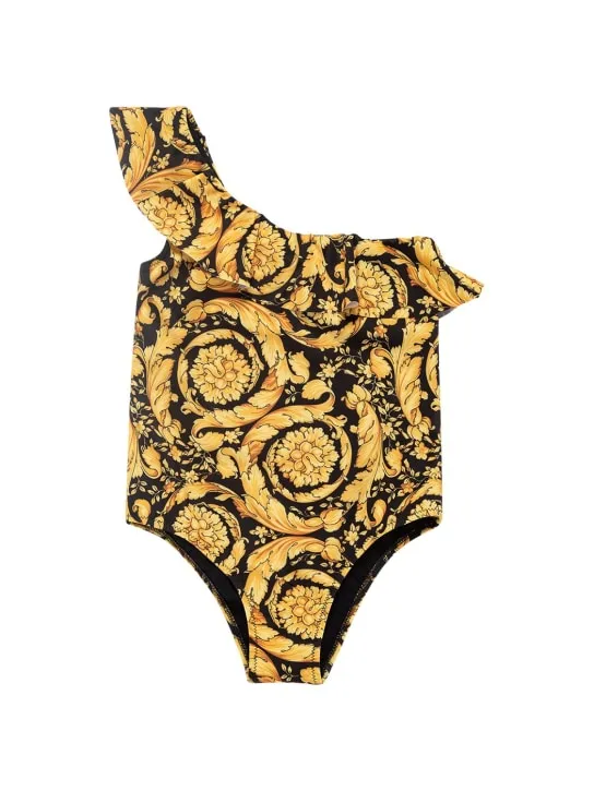 Versace   Baroque print Lycra one piece swimsuit 