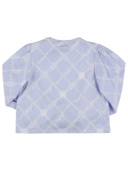 Versace   Check print cotton poplin shirt 