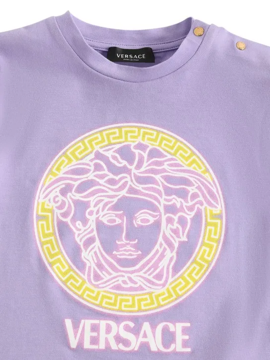 Versace   Medusa print cotton jersey t-shirt 