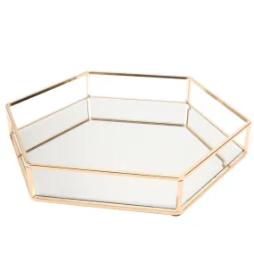 Vintage Glass Tray for Decoraive/Vanity/Perfume/Jewelry Trinket Countertop Holder Dresser Cosmetic Organizer Ornatte Bathroom Dish Display