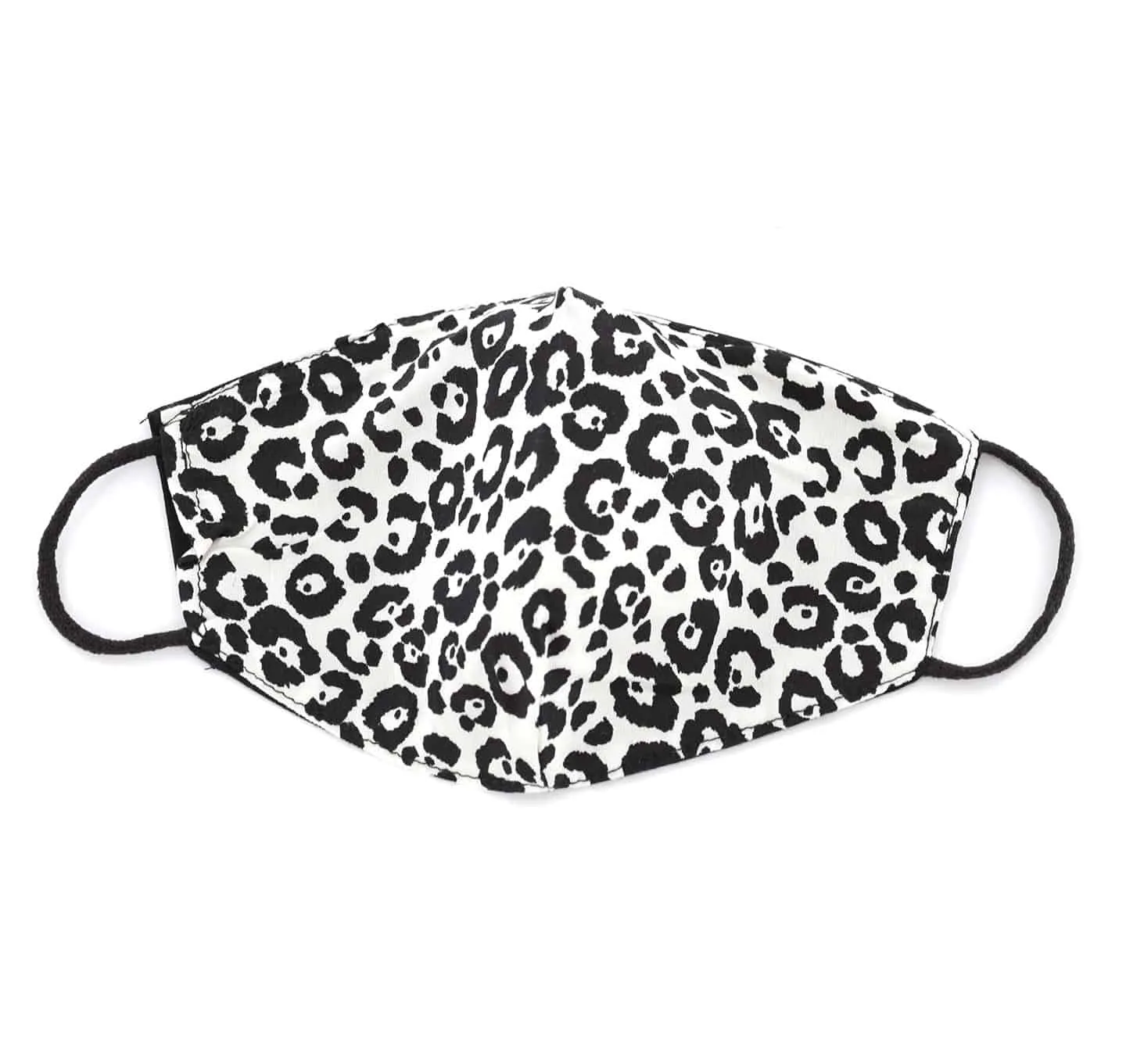 White Leopard Print Face Mask