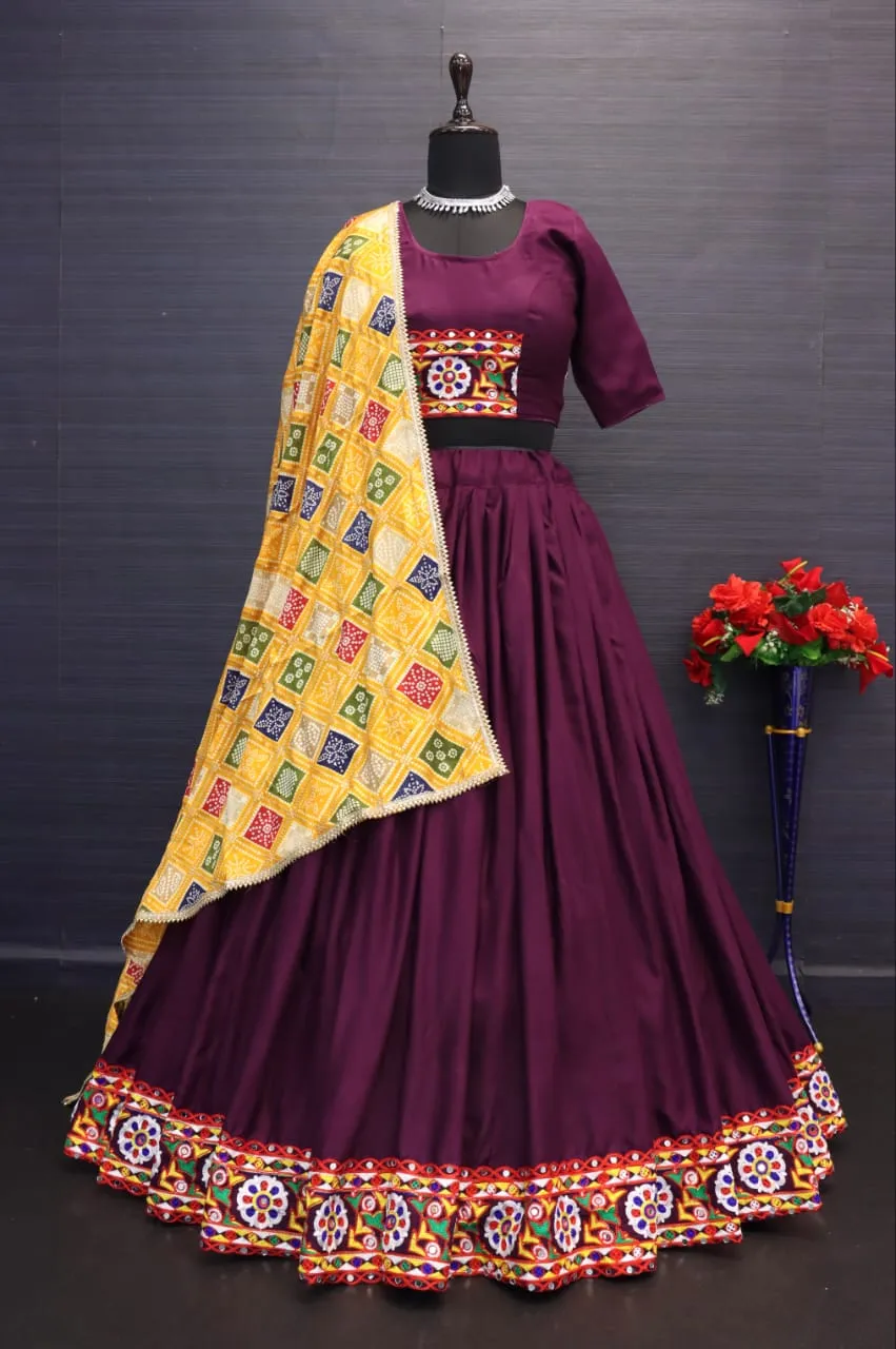 Women's Designer Navratri Garba Special Cotton Chaniya Choli