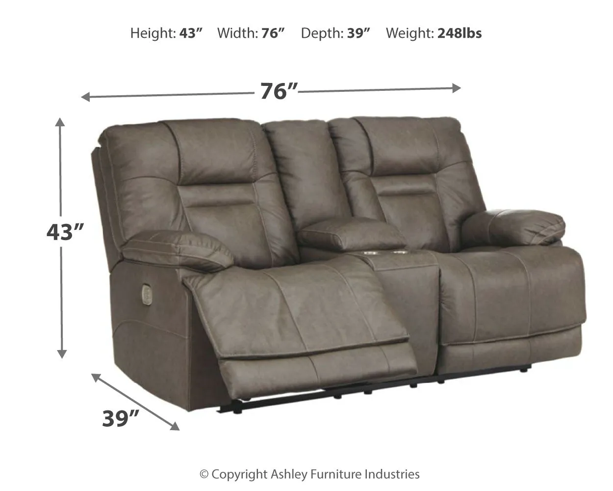 Wurstrow Sofa, Loveseat and Recliner in Smoke